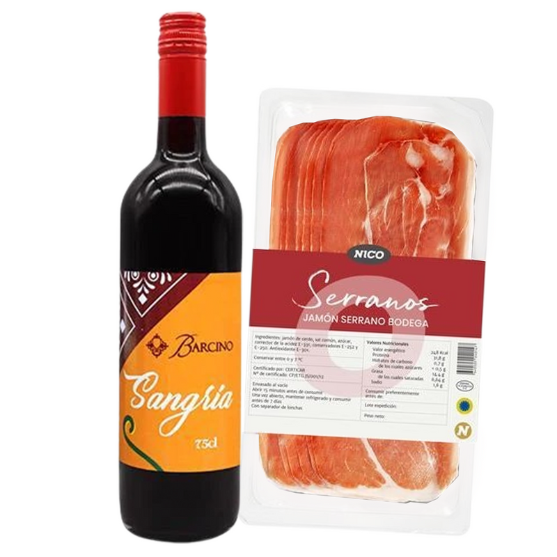 Delicioso Barcino Sangria & Nico Jamónes Jamón Serrano (100 g)-Barcino Wine Resto Bar